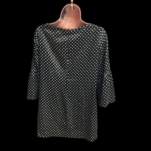 JONATHAN MARTIN Women’s Black & White Polka Dot Top Size Small - Picture 3 of 9